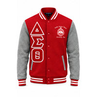 Blouson universitaire de qualité export à prix abordable, avec broderie de lettres grecques, style preppy, 100% laine de haute qualité