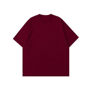 เสื้อยืดโอเวอร์ไซส์ คอกลม แขนสั้น ผ้าหนา สีพื้น ทรงหลวม สไตล์สตรีทแวร์ - Product Image 3