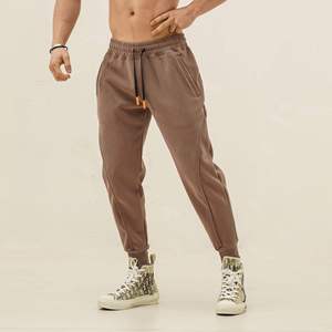 <b>Men's</b> <b>White</b> Elastic Waist Casual Sweatpants Lightweight Breathable Knitted Summer Wear Drawstring Closure Side Pockets - Product Image 1