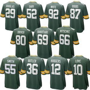 Custom <b>Green</b> Bay Packers Style Stitched American Football Jersey Men's Breathable Mesh Team Uniform Embroidered Logo - Product Image 1