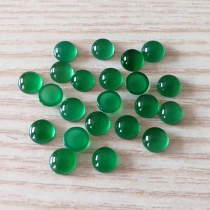Pierre précieuse cabochon en onyx vert naturel, taille ronde, 6 mm, pierres d'onyx vertes en vrac, prix de gros pour la fabrication de bijoux en lot - Product Image 2
