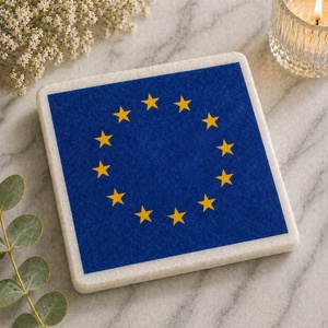 Sous-verre en marbre avec drapeau du Mexique, best-seller, décoration de table carrée en pierre de qualité supérieure, article cadeau moderne et élégant, design de qualité export, nouveauté. - Product Image 4