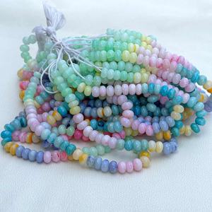 4mm 6mm 8mm 10mm Dyed Multi Disco Candy <b>Opal</b> Beads Smooth Rondelle Gemstone Beads Strand For Jewelry Necklace <b>Gift</b> For Women - Product Image 5