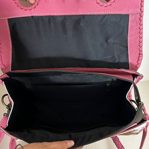 New Arrival 2026 Pink Cowhide Leather Tote <b>Bag</b> for Women Western Handbag Braided Handle Shoulder Purse <b>Studded</b> Fashion Tote <b>Bags</b> - Product Image 6