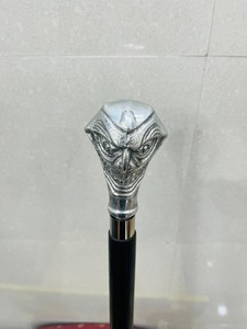 Bastón de Pared Multifuncional con Cabeza de Níquel, Mango de Madera de Palisandro y Latón Pulido, Estilo Vintage para el Hogar, Regalo para San Valentín o Navidad - Product Image 3