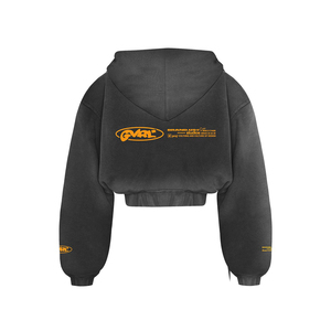 Sudadera con Capucha Corta de Felpa Francesa de Algodón Transpirable, Corte Regular, Estilo Urbano, Negra con Bolsillo Frontal Bordado para Hombre, Invierno - Product Image 3