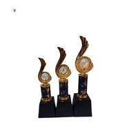 Trophées sportifs en métal durables en gros, coupes, plaques, gravure laser, logo personnalisé pour l'école, le collège, le football, le cricket