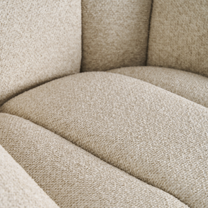 Modern Fabric Barrel Lounge Chair With Plush Cushion Solid Back Contemporary Design For Living Room Furniture - Product Image 6