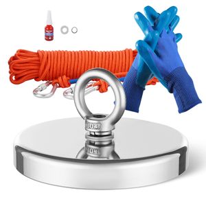 Kit per Pesca Magnetica con Magnete Potente 1300 LBS/590 Kg, Forza di Trazione Unilaterale, Strumenti e Accessori per Pesca Magnetica in Neodimio - Product Image 1