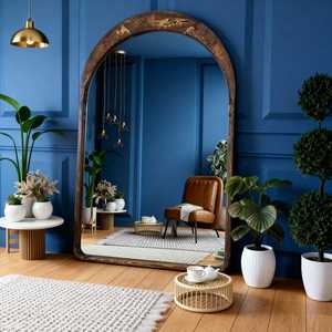 Handmade Asymmetrical Wooden Wall <b>Mirror</b> Modern Irregular Eco-Friendly Decorative <b>Mirror</b> - Product Image 4