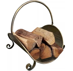 Brass Firewood Rack with Customizable Color for Home Garden Indoor Outdoor Fireplace Accessories Brass Fireplace <b>Log</b> Basket - Product Image 2