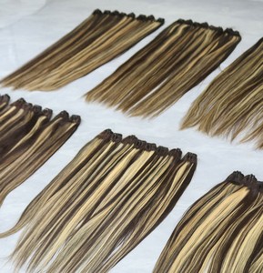 Extensiones de Cabello Humano Virgen Vietnamita 100% Liso y Sedoso, Sin Caída, Color Marrón Rubio, Doble Trama a Máquina, Personalizadas - Product Image 3
