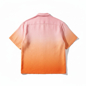 เสื้อเบลาส์ผู้หญิงลายมัดย้อม คอปกพับได้ ผ้าทอเนื้อนุ่ม ใส่สบาย ทรงหลวม แขนสั้น สไตล์ลำลอง สำหรับฤดูร้อน ปี 2026 - Product Image 3