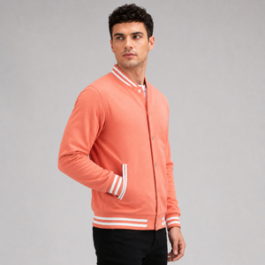 Canvas Varsity <b>Jacket</b> with Premium Comfort Breathable <b>Winter</b> Outerwear-Classic Sporty Styling & Effortless Fashion - Product Image 2