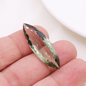 Vente en gros de pierres précieuses naturelles en améthyste verte facettée de forme marquise, taille personnalisée, bijoux fins, Memoria Jewels - Product Image 3