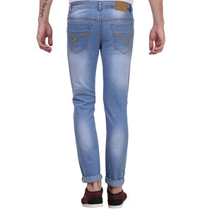 Jean en denim pour homme, collection Printemps-Hiver, avec logo personnalisé, qualité supérieure, motif uni, délavé, imprimé, 100% coton, fabriqué en usine, dernière collection - Product Image 4