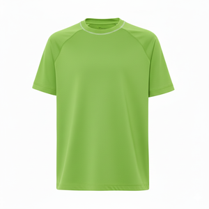 Unisex Green Crew Neck Short Sleeve Moisture Wicking <b>Polyester</b> <b>T</b>-<b>Shirt</b> Regular Fit All Seasons Solid Color Athletic Wear - Product Image 1
