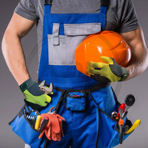 Gants de mécanicien premium jaunes et noirs en cuir, paume intégrale, doigts entiers, protection des mains, poignet réglable, design personnalisé, gants de travail - Product Image 3