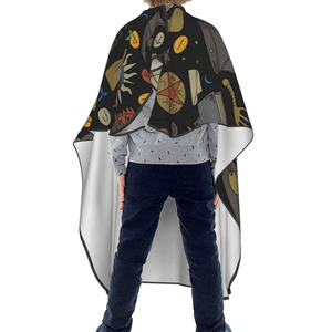 Cape de Coiffure Enfant Imperméable en Tissu Polyester Qualité Supérieure Vente en Gros Logo Personnalisé Direct Usine 2026 - Product Image 3