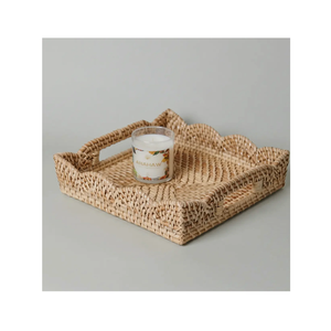 Bandeja Rectangular de Ratán de Primera Calidad, Tejida a Mano, con Asas de Madera, Ecológica, para Servir Té, Café y Decoración de Cocina - Product Image 4