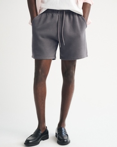 Men Minimal Cotton Sweat Shorts Smooth Finish <b>Elastic</b> Waist Drawstring Casual Summer Shorts Lightweight Custom OEM ODM Supplier - Product Image 6
