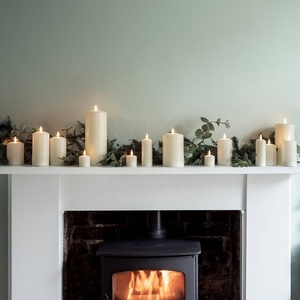 Pure Paraffin Wax Custom Brand Label Scented Thick White <b>Pillar</b> <b>Candles</b>-Handmade for Christmas & Easter to Enhance Wellbeing - Product Image 2