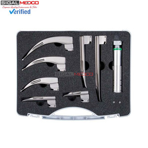 Laringoscopio Manual, Instrumentos de Diagnóstico Médico, 4 Hojas, Acero Inoxidable Alemán, Equipo de Examen Clínico con Fibra Óptica - Product Image 5