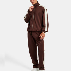 Conjunto Deportivo para Hombre, Chaqueta con Cierre y Bolsillos, Pantalones Deportivos, Personalizable, de Tela Gruesa, 2 Piezas, Informal, para Gimnasio y Entrenamiento - Product Image 5