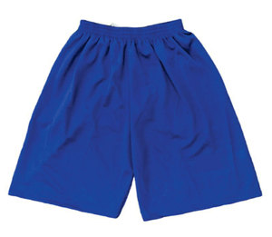 Shorts en tricot bleu uni pour homme, taille élastique, coupe mi-haute, décontracté - Product Image 3