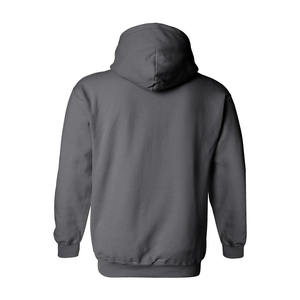 Men's Winter Breathable Heavy Blend Fleece Hooded Sweatshirt Cotton Fleece Fabric Various Colors Embroidered Solid Drawstring - Product Image 2