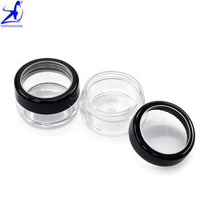 50pcs Made in Taiwan Empty Cosmetic 10g Clear <b>Plastic</b> <b>Jar</b> Black Rim Acrylic Window Threaded Cap Skin Care Facial Cleanser Lotion - Product Image 5