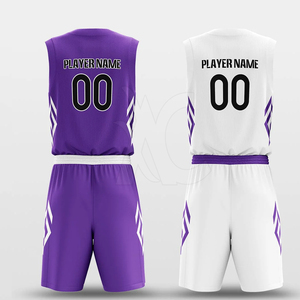 Uniforme de Baloncesto Reversible Personalizado, Conjunto de Camiseta y Pantalones Cortos de Dos Colores para Hombres, Mujeres y Equipos Juveniles - Product Image 2