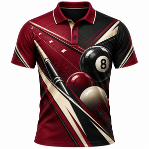 Camiseta Deportiva Casual para Hombre, para Snooker, Fútbol, Billar, de Secado Rápido, con Estampado 3D, Tejido Sólido - Product Image 5