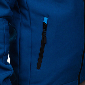 Men's Windproof <b>Waterproof</b> Softshell Bomber <b>Jacket</b> Hooded Collar Zipper Closure Regular Fit <b>Winter</b> Sporty Style Front Logo - Product Image 4