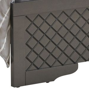 Lit double Verona G6702C TB3 rembourré en noir métallisé - Product Image 4