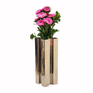 Vase de sol moderne en aluminium fait main, écologique, pour la décoration de mariage, de maison ou de bureau - Product Image 2