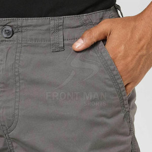 Casual Eco-Friendly Men <b>Shorts</b> Canvas Fabric Front Logo <b>Zipper</b> Fly Comfortable All-Day Summer Wear Soft Breathable Relaxed Solid - Product Image 5