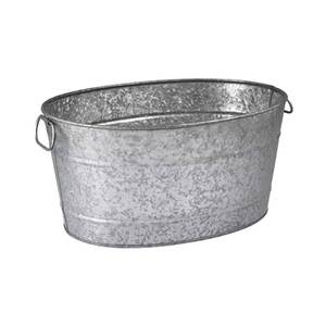 Maceta Ovalada de Hierro Galvanizado con Asa, para Jardín, Patio, Decorativa, con Acabado de Alta Calidad - Product Image 1
