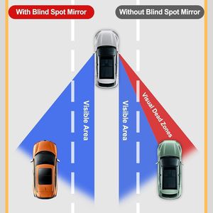 2 rétroviseurs convexes HD sans cadre pour voiture, vision grand angle 3x plus large pour angles morts, protection anti-pluie, nouveau modèle 2022 - Product Image 5
