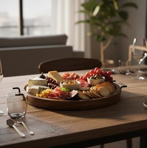 Platos de servir, bandejas de servir, platos para dulces, platos de servir dorados, platos de servir plateados, platos para comida de cantina, platos para fiestas - Product Image 3