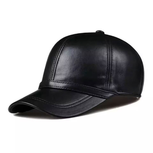 Waterproof Fashion Wear Leather Hat 100% Leather Personalized Unisex Baseball Original Leather Hats - Product Image 3