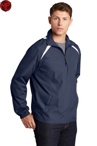 Mens Windbreaker <b>Jacket</b> Quarter Zip Pullover Breathable <b>Lightweight</b> Outdoor Training <b>Jacket</b> Discharge Printing - Product Image 4