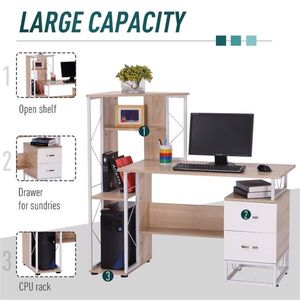 <b>Computer</b> <b>Desk</b> with Storage Practical and Organized Workspace - Product Image 1