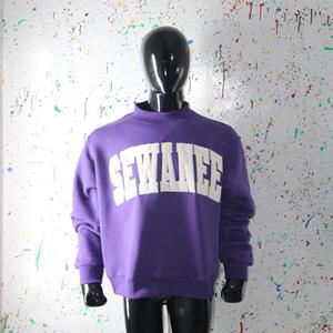 Sweat-shirt à col montant SEWANEE PURPEL 100% BLANC Broderie appliquée Sweat-shirt à col large URBAN PRODUCTIONS - Product Image 6