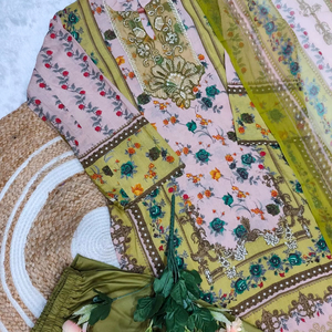 Fashion Accessories Indian Pakistani Designer Embroidery Cotton <b>Silk</b> Festive Party Wear Women Salwar Suits Latest Design - Product Image 1