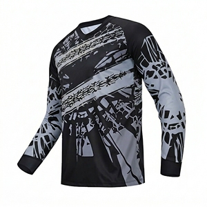 เสื้อเจอร์ซีย์จักรยานเสือภูเขาสำหรับผู้ชาย น้ำหนักเบา ระบายอากาศได้ดี แห้งเร็ว แขนยาว กันลม ไร้ตะเข็บ เหมาะสำหรับปั่นจักรยานบนถนนและเสือภูเขา - Product Image 1