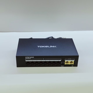 Switch de Red Ethernet TOKELINK 8 PoE 2 Uplink 10/100Mbps, Switch PoE No Administrado para Cámaras IP, Popular y en Oferta - Product Image 2