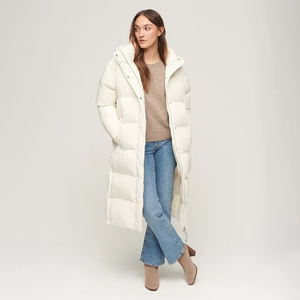 Chaqueta Larga Acolchada para Mujer, 100% Tejido de Primera Calidad, Relleno de Poliéster Resistente al Agua, Chaqueta con Capucha Cálida - Product Image 6