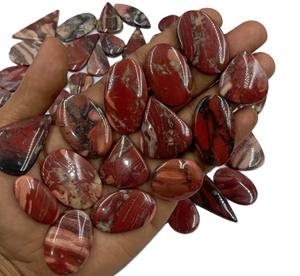 Cabujones de Jaspe Rojo Natural en Forma de Hongo, Venta al por Mayor, para la Fabricación de Joyas - Product Image 6