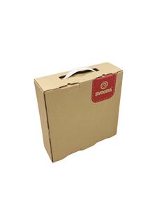 Boîte en carton personnalisée en matériaux recyclés, forme sur mesure, type télescopique, avec doublure en plastique et poignée, faible MOQ, pour expédition domestique - Product Image 5
